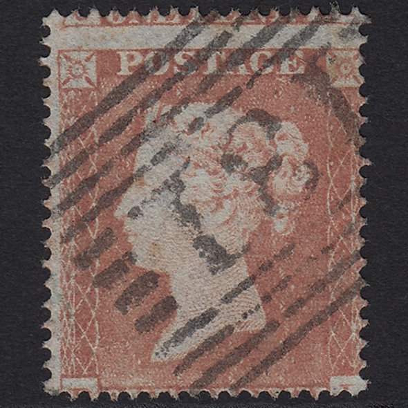 GB QV 1854 1d Red-brown SG17-C1(1) GU Edinburgh 131 Misperf
