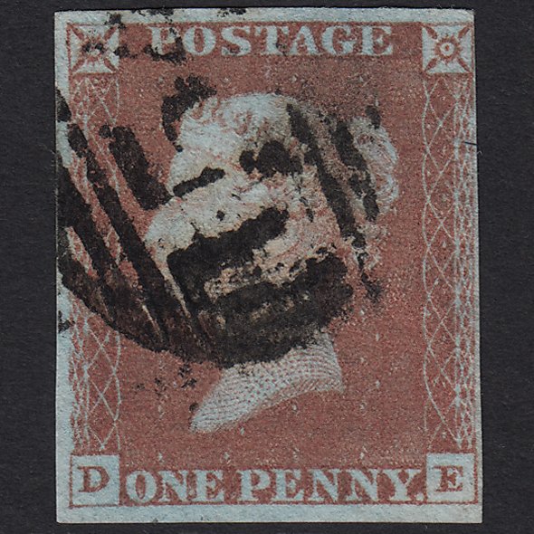 GB QV 1841 1d (Plate 71) SG8-B1(1) DE GU Bury ST Edmunds 154 4 Margins