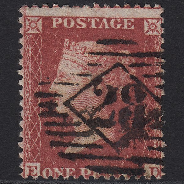 GB QV 1857 1d Deep Rose-red (Plate 60) SG41-C10(4) ED GU London IS 28