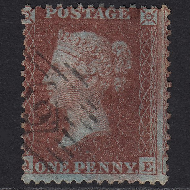 GB QV 1855 1d Red-brown (Plate 17) C6(1) QE FU London IS Cancel