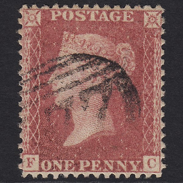 GB QV 1857 1d Rose-red (Plate 59) SG40-C10(1) FC VFU Perfectly Centred