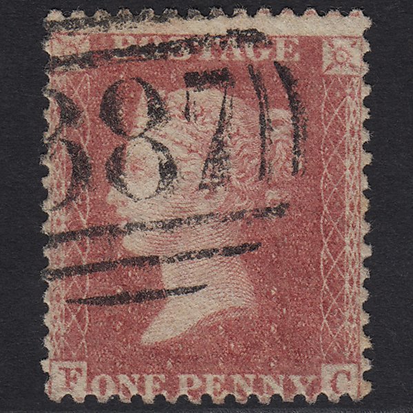 GB QV 1857 1d Rose-red (Plate 60) SG40-C10(1) FC FU