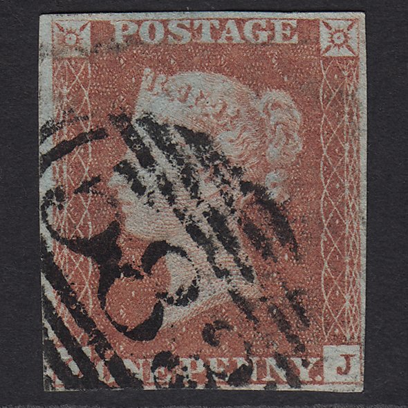 GB QV 1841 1d Red-brown SG8-B1(1) FU 4M Imperf Nottingham 583