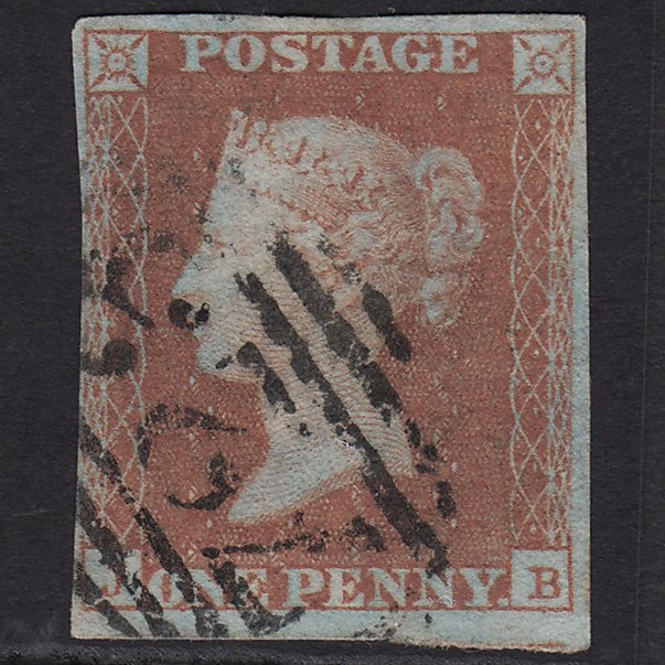 GB QV 1841 1d Red-brown (Plate 89) SG8-B1(1) JB FU 4 Margins Southampton 723