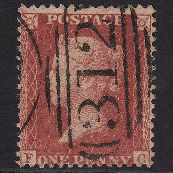 GB QV 1857 1d Rose-red (Plate 43) SG40-C10(1) FC FU Gloucester 312