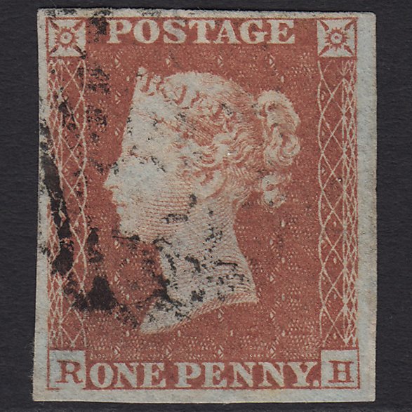GB QV 1841 1d (Plate 168) SG8-B2(1) RH VFU 4M Imperf Light Cancel Print Error