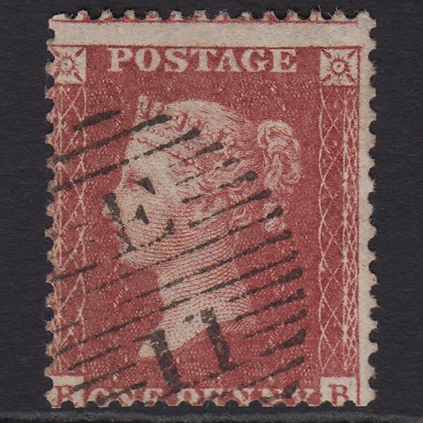 GB QV 1857 1d (Plate 55) SG40-C10(1) Constant Variety RB GU London D&S E11