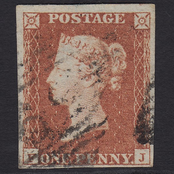GB QV 1841 1d Red-brown (Plate 98) SG8-B1(1) FJ FU 4 Margins