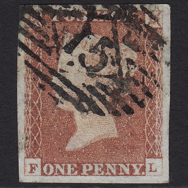 GB QV 1841 1d Red-brown (Plate 65) SG8-B1(1) FL GU 4 Good Margins London IS 15