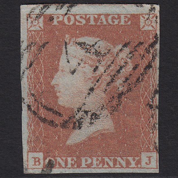 GB QV 1841 1d Red-brown (Plate 99) SG8-B1(1) BJ FU 4M Imperf Wantage 4