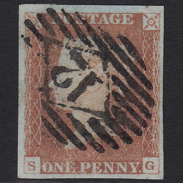 GB QV 1841 1d Red-brown (Plate 72) SG8-B1(1) SG GU 4 Good Margins London IS 12