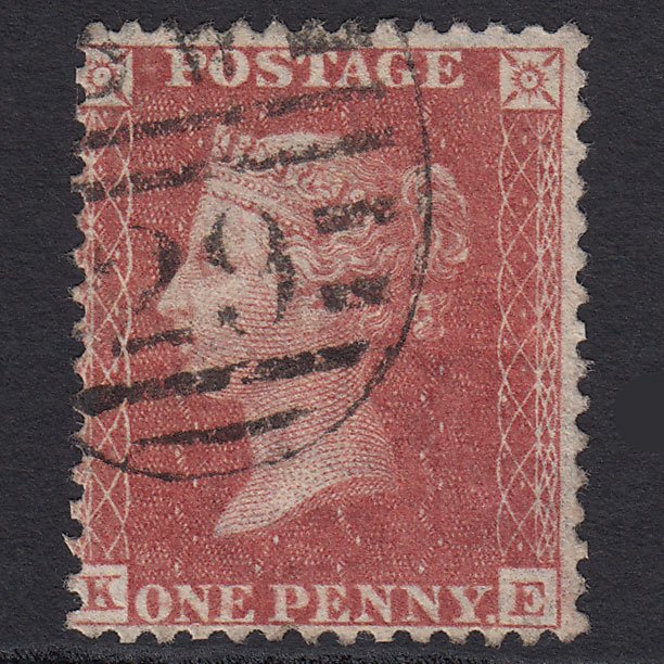 GB QV 1857 1d Rose-red (Plate 62) SG40-C10(1) KE FU London D&S SW29