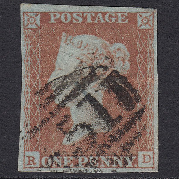 GB QV 1841 1d Red-brown (Plate 112) SG8-B1(1) RD GU 4 Margins