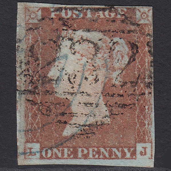 GB QV 1841 1d (Plate 66) SG8-B1(1) LJ FU nr 4M Galway 232 & Blue Town Pmk