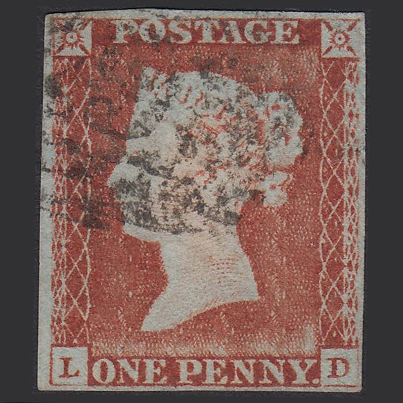 GB QV 1841 1d Pale Red-brown (Plate 46) SG9-B1(3) LD FU 4M Imperf