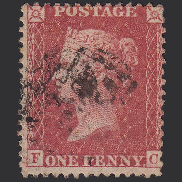 GB QV 1857 1d Rose-red (Plate 46) SG40-C10(1) FC GU