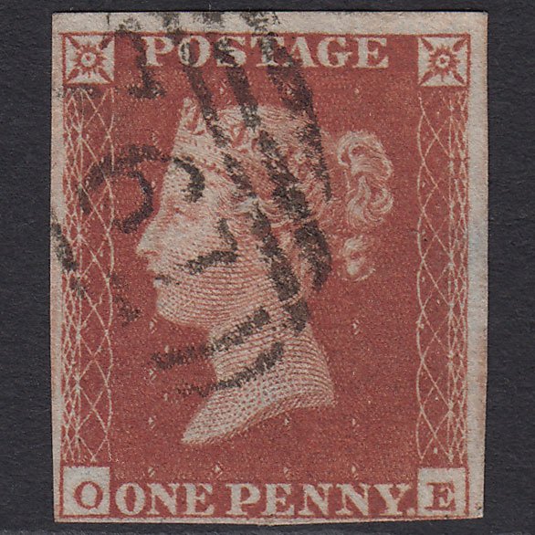 GB QV 1841 1d Red-brown (Plate 127) SG8-B2(1) OE FU 4M Sunderland 761