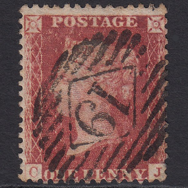 GB QV 1857 1d Rose-red (Plate 36) SG40-C10(1) CJ GU London IS 19