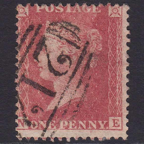 GB QV 1857 1d Pale Rose (Plate 42) SG39-C10(3) NE FU Coleford 212 Misperf