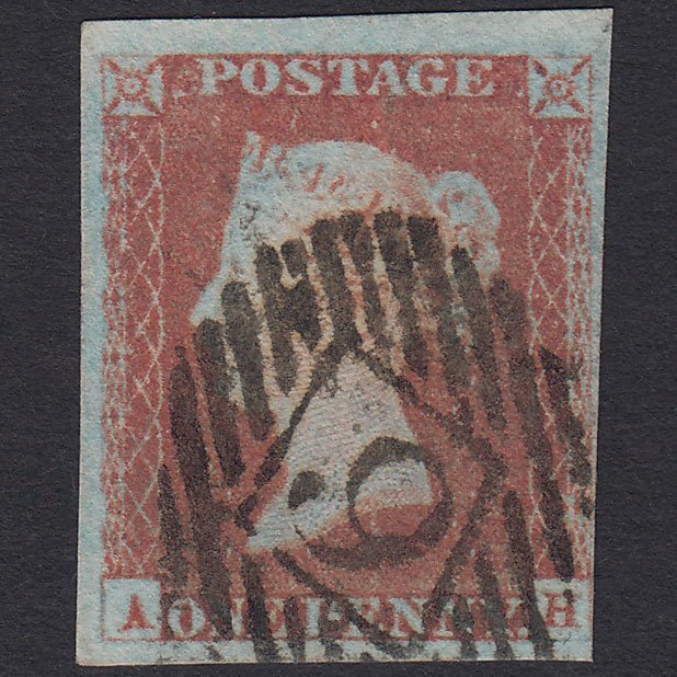 GB QV 1841 1d (Plate 80) SG8-B1(1) AH FU Missing Imprimatur nr 4M London Is