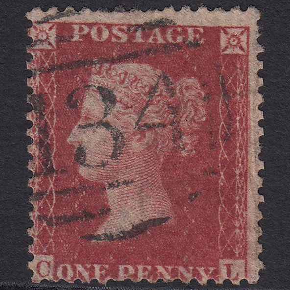 GB QV 1857 1d Rose-red (Plate 57) SG40-C10(1) CL GU Bristol 134