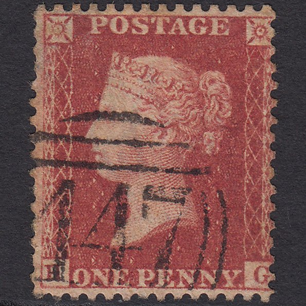GB QV 1857 1d Rose-red (Plate 60) SG40-C10(1) HG GU Leeds 447