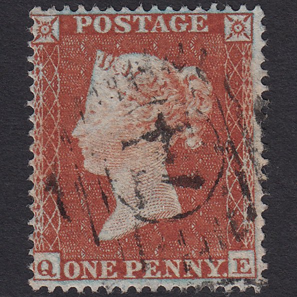 GB QV 1854 1d (Plate 163) SG17-C1(1) Framed Reverse QE VFU D&S 74 Well Centred