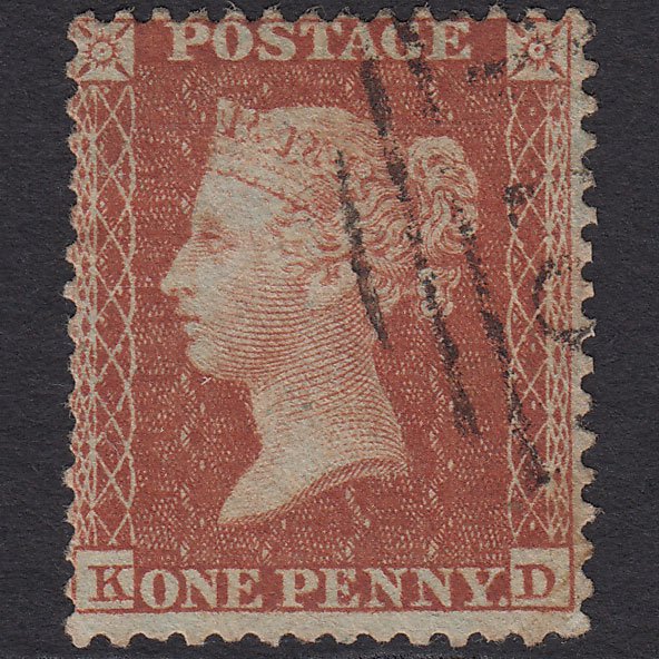 GB QV 1855 1d Red-brown (Plate 2) SG24-C3(1) KD FU