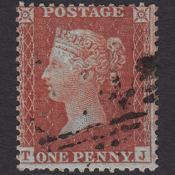 GB QV 1855 1d Red-brown (Plate 3) SG24-C3(1) TJ FU Light Cancel