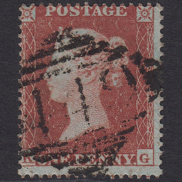 GB QV 1854 1d Red-brown Plate R4 SG17-C1(1) KG FU Wicklow 449 Misperf
