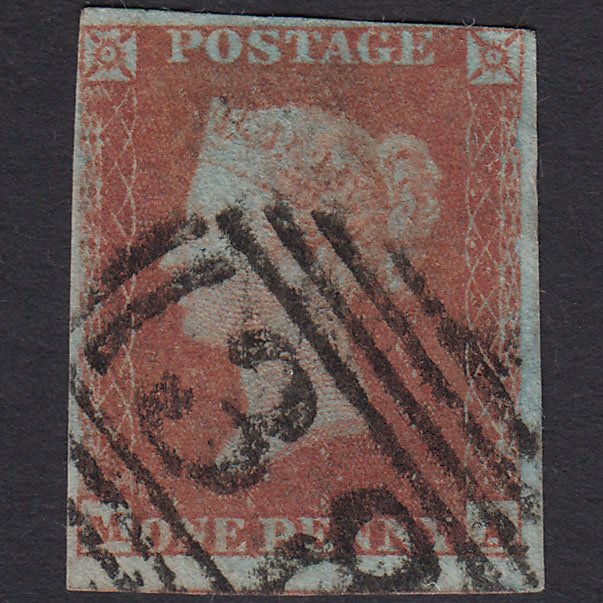 GB QV 1841 1d Red-brown (Plate 112) SG8-B1(1) MA GU Aylesbury 38