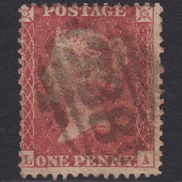 GB QV 1857 1d Rose-red (Plate 48) SG40-C10(1) LA FU Harrogate 338