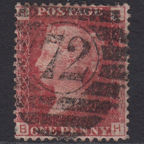 GB QV 1864 1d Lake-red (Plate 117) SG44-G1(2) BH FU London D&S 72