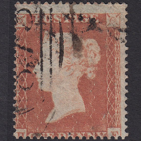 GB QV 1854 1d Yellow-brown (Plate 167) SG18-C1(2) HF GU Misperf