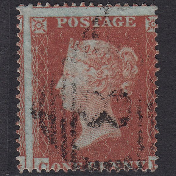 GB QV 1854 1d Red-brown (Plate 179) SG17-C1(1) CH FU Armagh 8 Large Misperf