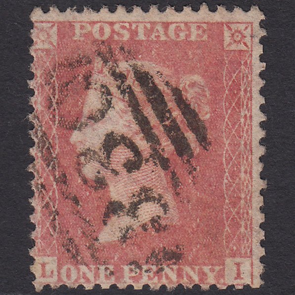 GB QV 1857 1d Pale Rose (Plate 34) SG39-C10(3) LI FU Halifax 330