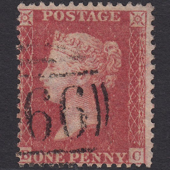 GB QV 1857 1d Rose-red (Plate 46) SG40-C10(1) BC FU