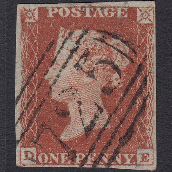 GB QV 1841 1d (Plate 61) SG8-B1(1) DE GU 4M South Petherton 725 Pinhole