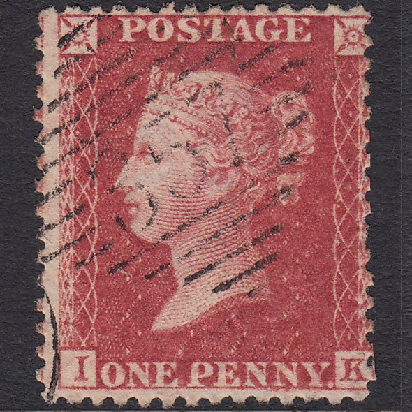 GB QV 1857 1d Rose-red (Plate 59) SG40-C10(1) IK FU Newry 357 Misperf