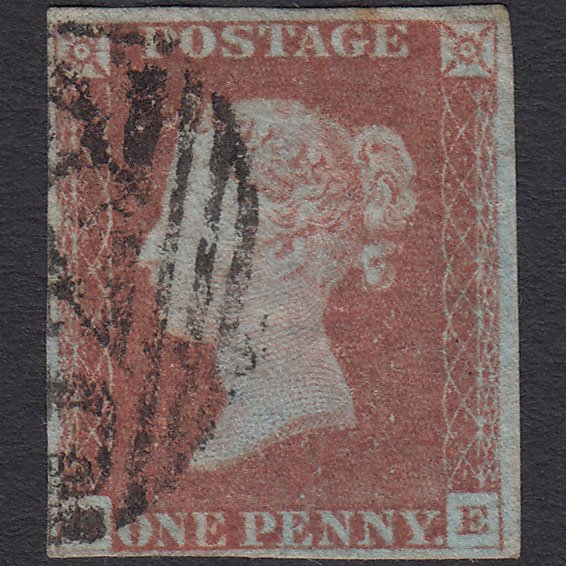 GB QV 1841 1d Red-brown (Plate 72) SG8-B1(1) GE GU Gravesend 322