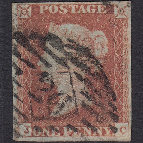 GB QV 1841 1d Red-brown (Plate 81) SG8-B1(1) JC GU 4M London IS Cancel