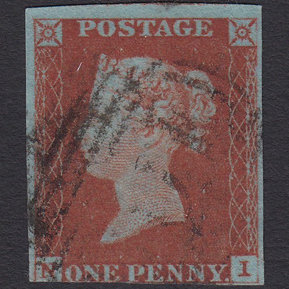GB QV 1841 1d Very Blued (Plate 65) SG8a-B1(2) NI GU 3 Margins