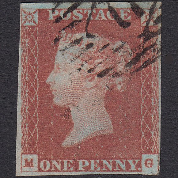 GB QV 1841 1d Red-brown (Plate 80) SG8-B1(1) MG VFU 4M London IS Cancel