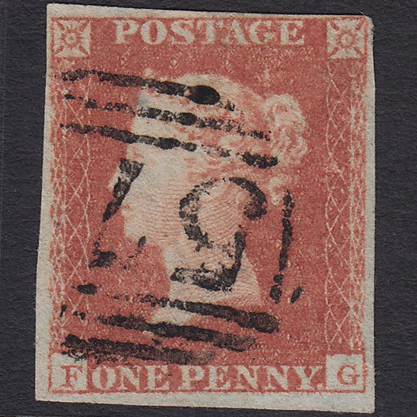 GB QV 1841 1d Red-brown (Plate 118) SG8-B1(1) FG FU 4 Margins