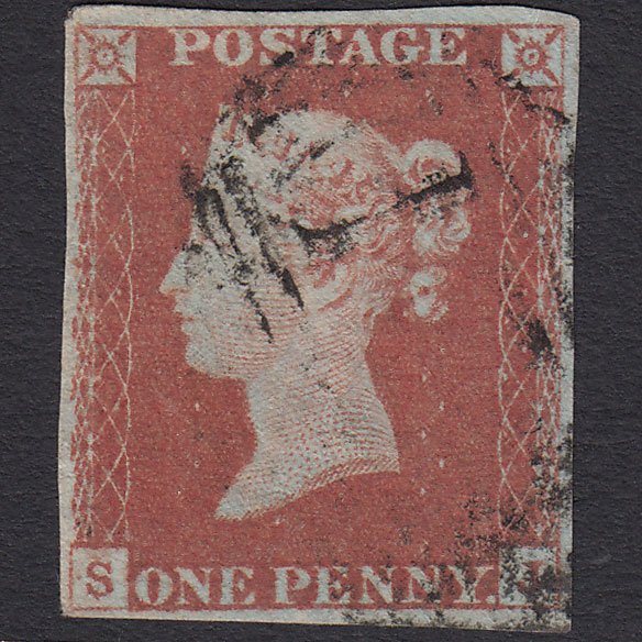 GB QV 1841 1d Red-brown (Plate 86) SG8-B1(1) SJ FU 4 Margins