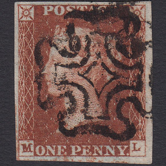 GB QV 1841 1d Red-brown (Plate 30) SG8-B1(1) ML FU 4 Good Margins MX