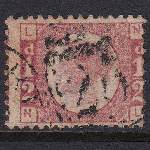 GB QV 1870 1/2d Rose-red (Plate 4) SG48-G4 NL GU Large Misperf