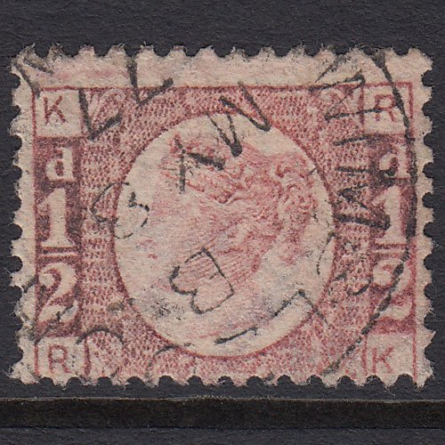 GB QV 1870 1/2d Rose-red (Plate 13) SG48-G4 RK VFU Wimbledon CDS Cancel