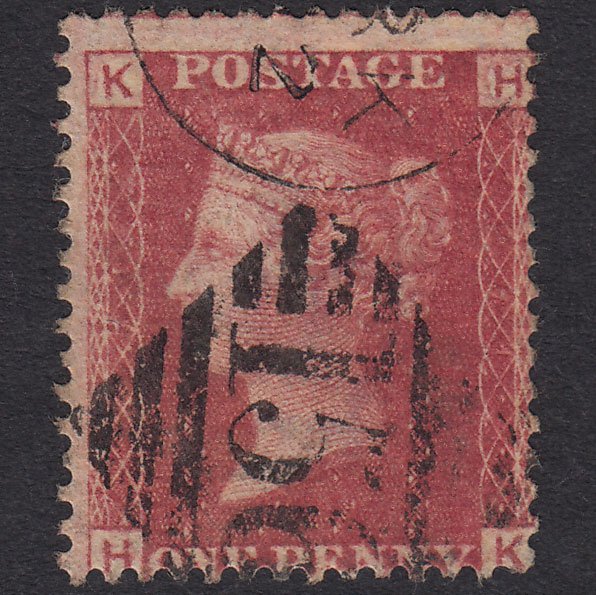 GB QV 1864 1d Lake-red (Plate 71) SG44-G1(2) HK GU Cork 156 Misperf