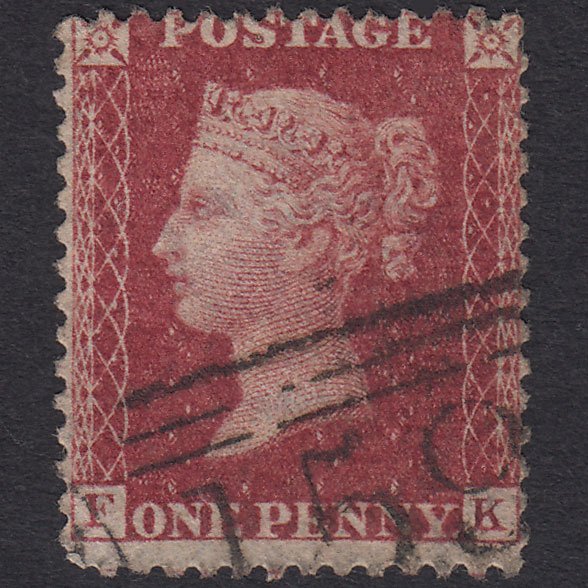 GB QV 1857 1d Deep Rose-red (Plate 56) SG41-C10(4) FK GU Glasgow 159